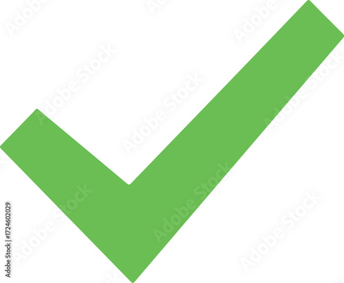 Green check mark symbol representing approval and validation of a task or item.