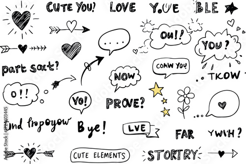 Hand Drawn Doodle Elements.