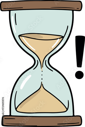 Hourglass illustration showing the passage of time and urgency of the moment.