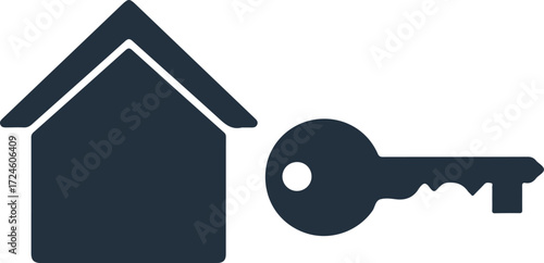 House key icon representing home ownership and security.