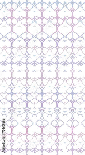 Intricate geometric pattern with repeating shapes and delicate lines.