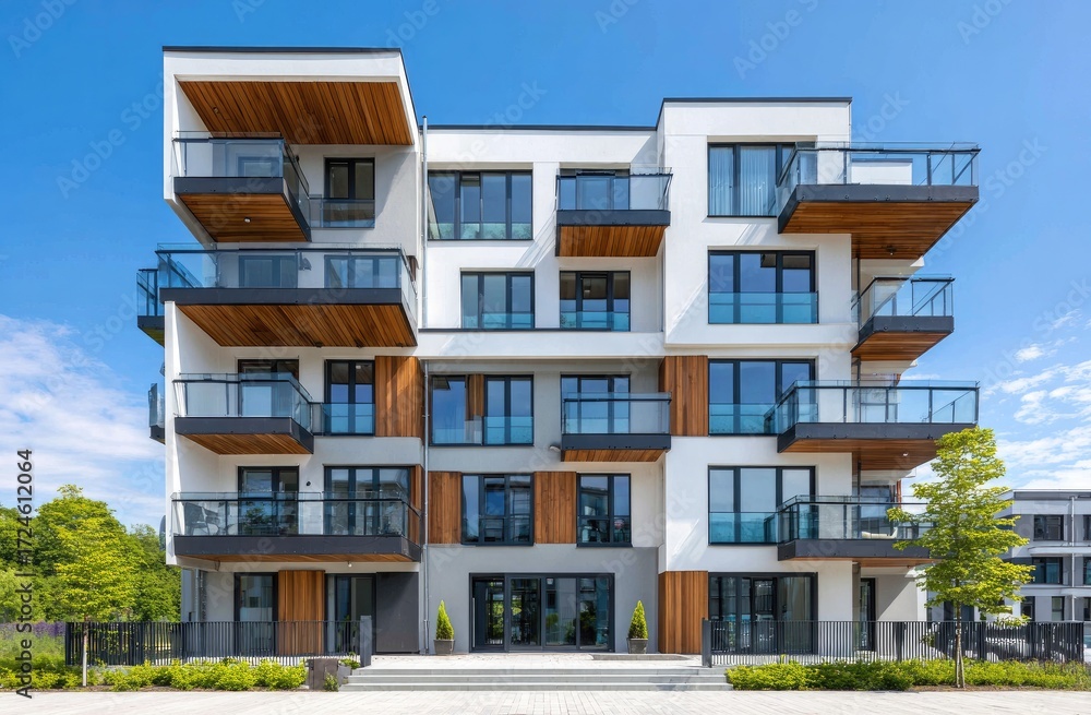 Obraz premium Modern apartment building facade