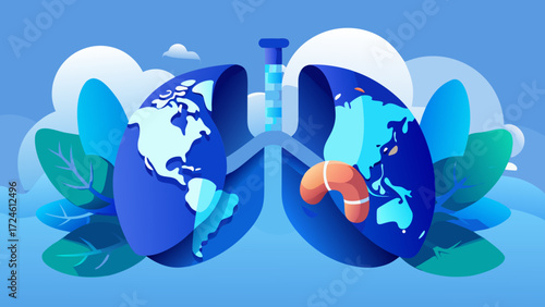 Earth s lungs symbolizing global health and environment