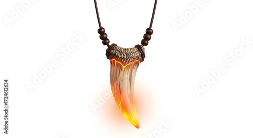 Unique Glowing Fang Necklace A Symbol of Strength and Power