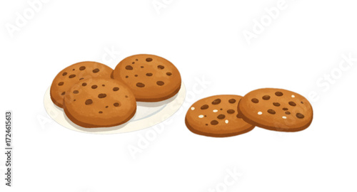 cookies on white background