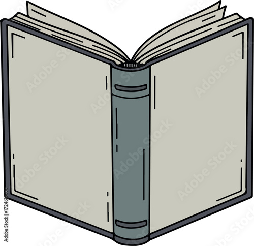 Open book with blank pages ready for reading and writing stories.