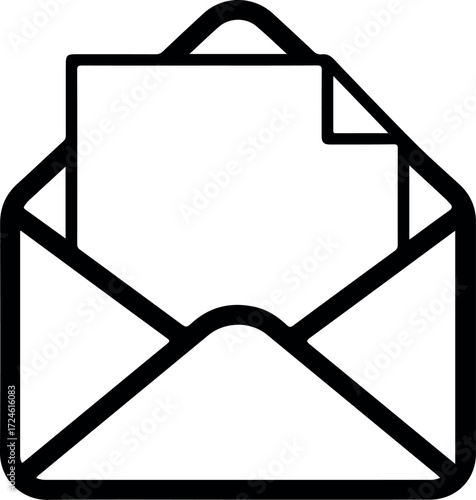 Open envelope with a letter inside ready to be read or sent.