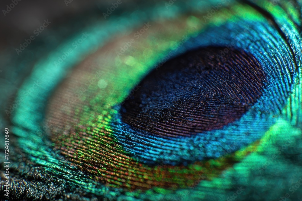 Fototapeta premium Close-up peacock feather eye