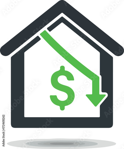 Real estate market decline showing financial loss and economic downturn.