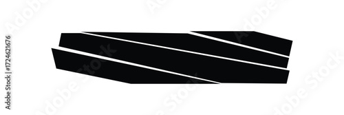 Slash line border. Diagonal parallel lines divider strip. Tilt strip geometric abstract border. Slash divider. Vector illustration isolated on white background. Eps 10  .