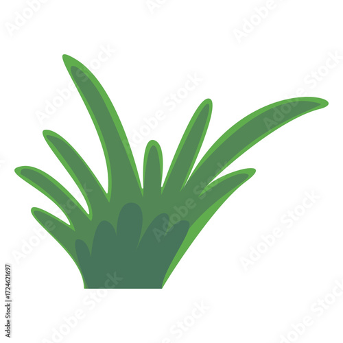 Lush green grass blades swaying gently in a bright, clear background, symbolizing nature's beauty