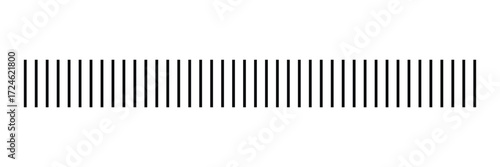 Slash line border. Diagonal parallel lines divider strip. Tilt strip geometric abstract border. Slash divider. Vector illustration isolated on white background. Eps 10  .