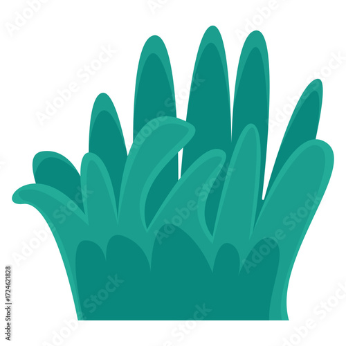Vibrant green foliage with abstract shapes creating a lush, natural background for design use