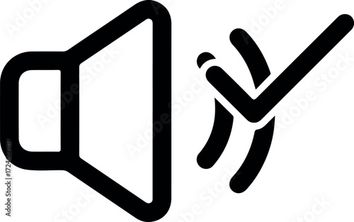 Sound icon with checkmark indicates audio is enabled and active.