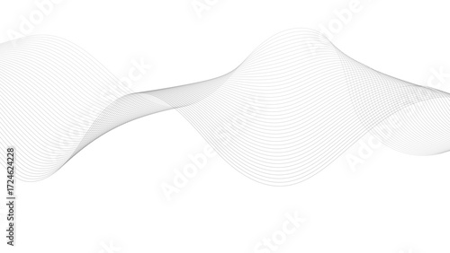 Abstract wave element for design. Digital frequency track equalizer. Vector illustration. Wave with lines created using blend tool. smooth gray
