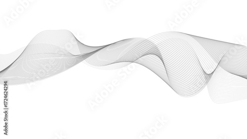 Abstract wave element for design. Digital frequency track equalizer. Stylized line art background. Vector illustration. 