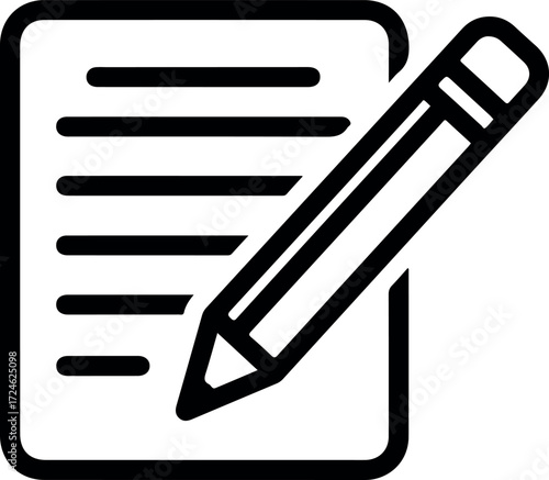 Writing document with pencil creating notes taking down information making plans or drafting ideas.