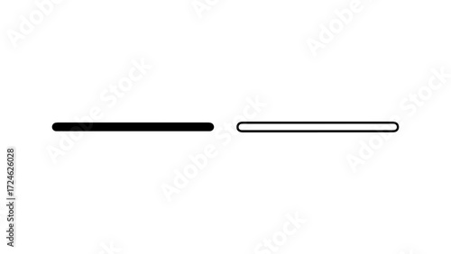 Vector minus sign icons in solid and outline variations.