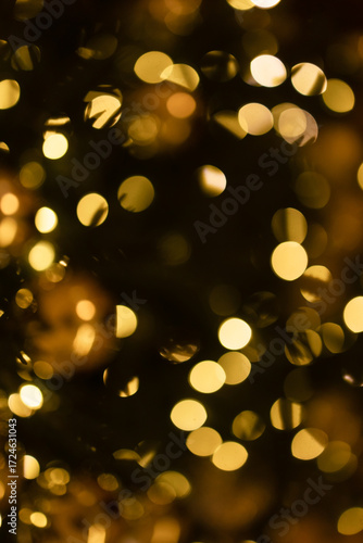 Wallpaper Mural Christmas lights blurred bokeh, yellow holiday lights	 Torontodigital.ca