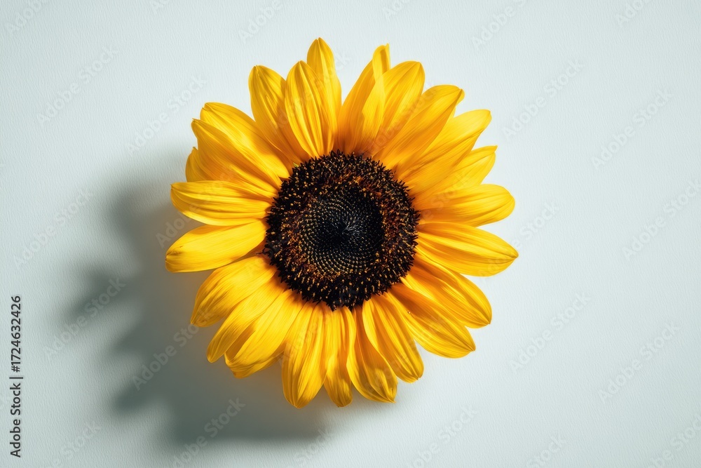 Obraz premium Bright sunflower against light background