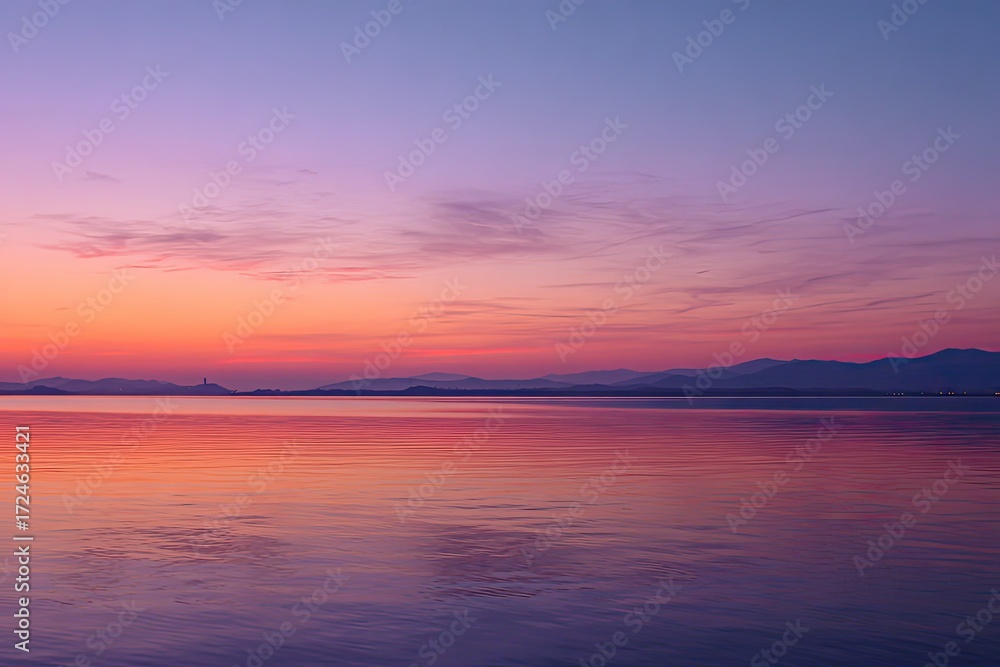 Obraz premium Calm sunset over water
