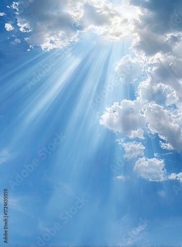 Sunlight beams through clouds