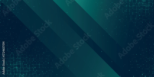 Modern abstract background with futuristic geometric shapes and digital dots. Modern technology concept for websites, covers, banners, presentations, and flyers.
