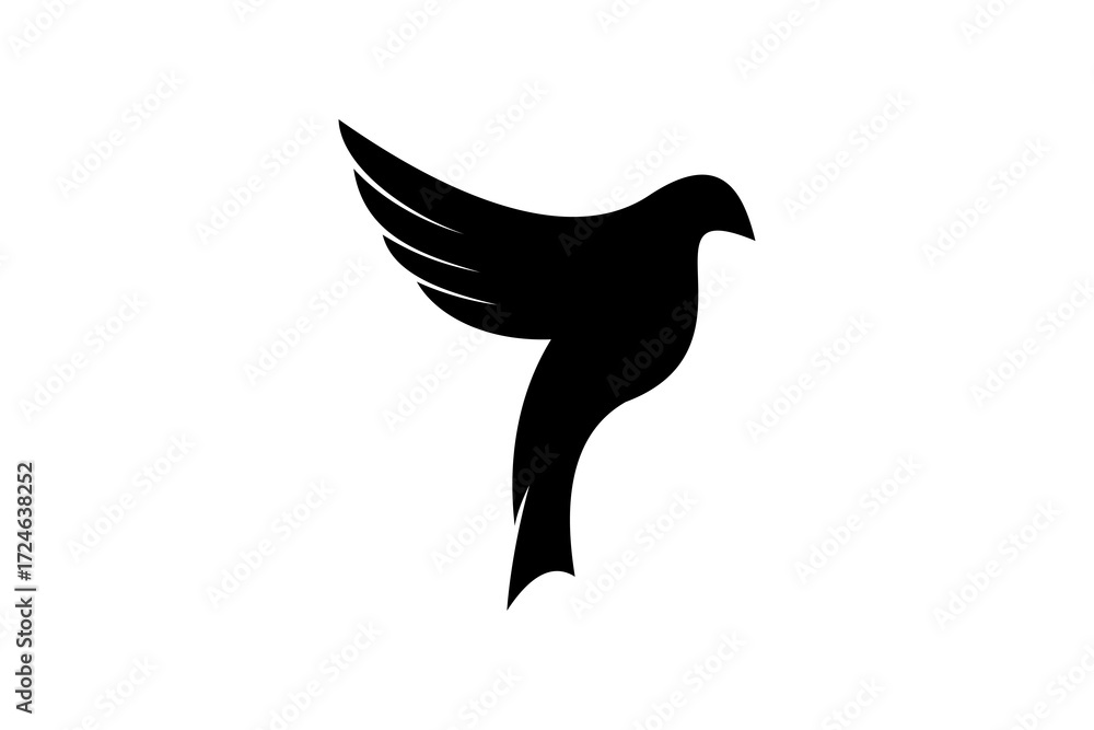 Fototapeta premium pigeon silhouette illustration on transparent background