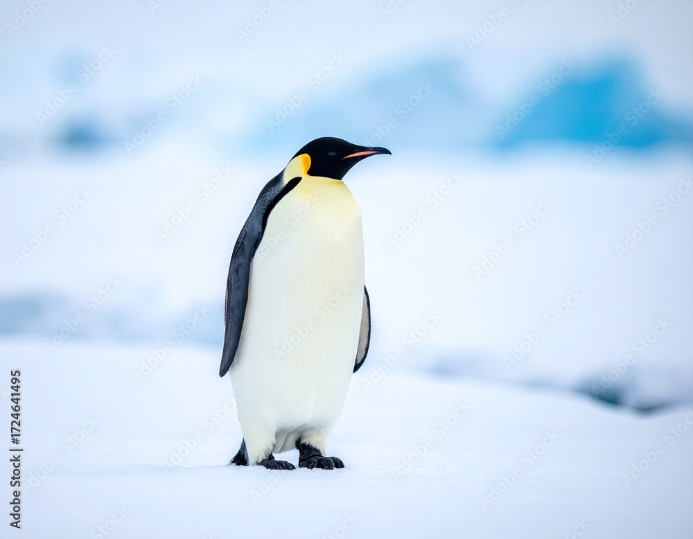 Fototapeta premium Emperor Penguin on Antarctic Ice