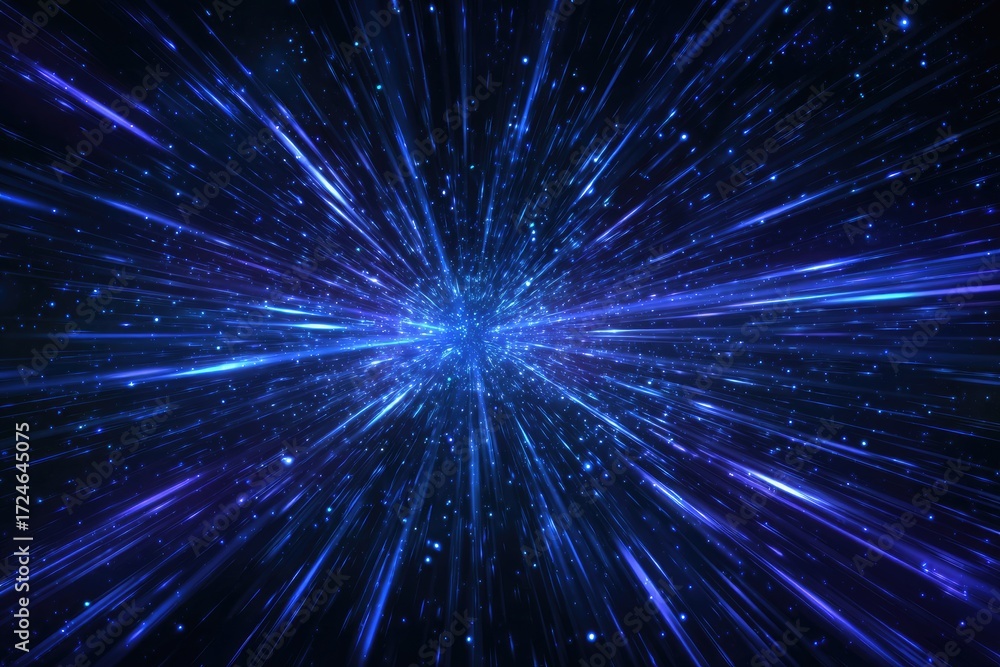 Fototapeta premium Abstract cosmic explosion radiating from center