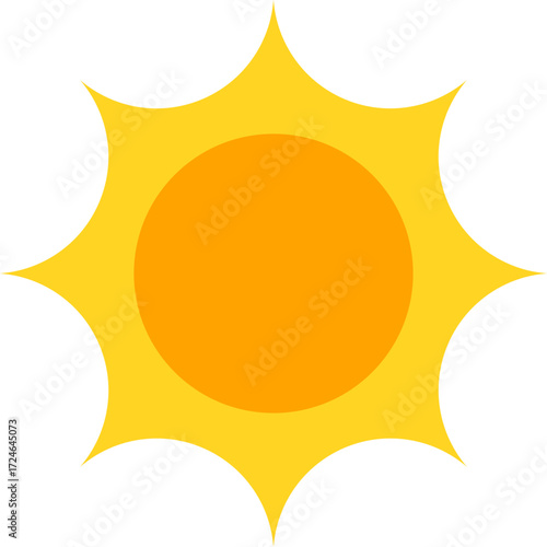 vector icon of a shining sun