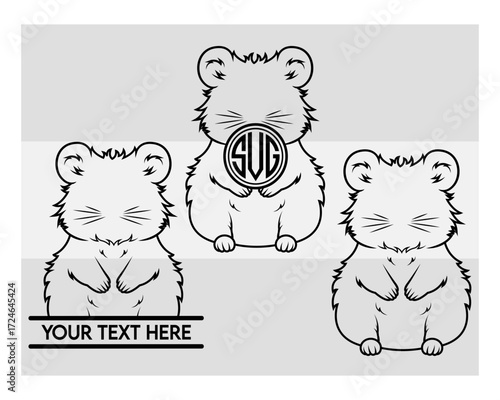 Quokka Silhouette, Quokka Svg, Animal, Australian Wildlife clipart, quokka outline, quokka cute Svg, Quokka Png, Quokka Svg Images,