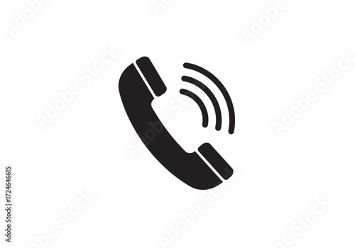 Phone call. Icon for design. Easily editable