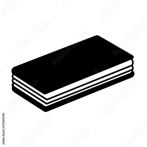 Closed book Simple black and white drawing Education and knowledge concept