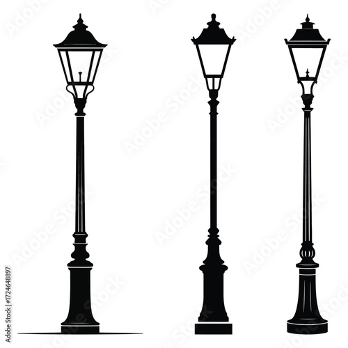 street lamp vector