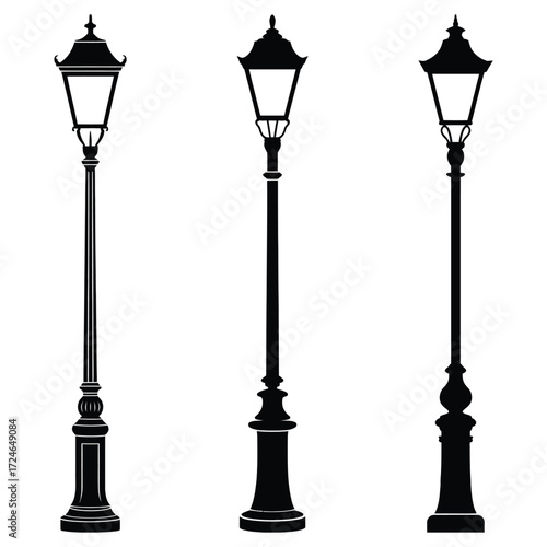 street lamp vector