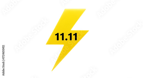 Get ready for electrifying 11.11 sales with this dynamic yellow lightning bolt graphic, perfect for promo campaigns, ads, and social media highlights Free Download Get ready for electrifying 11.11 sales with this dynamic yellow lightning bolt graphic, perfect for promo campaigns, ads, and social media highlights - GFXLoad