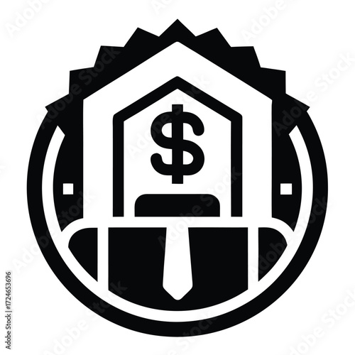 corporate fare vector icon  on white background
