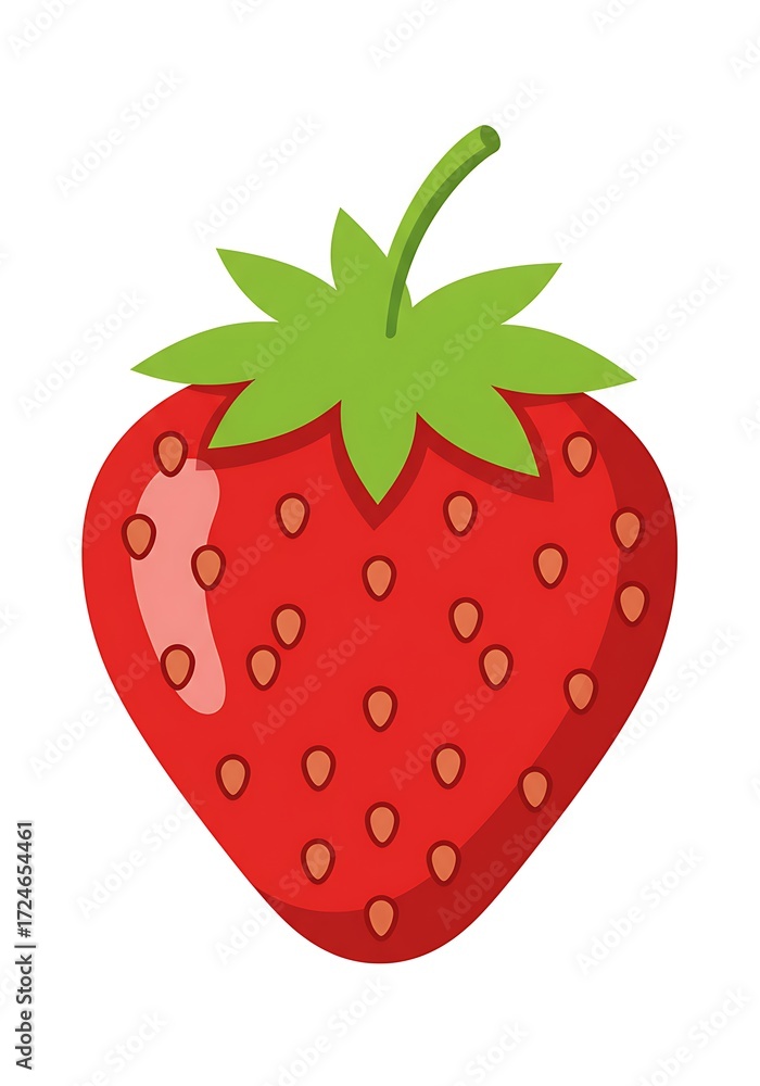 Obraz premium Strawberry isolated on white background