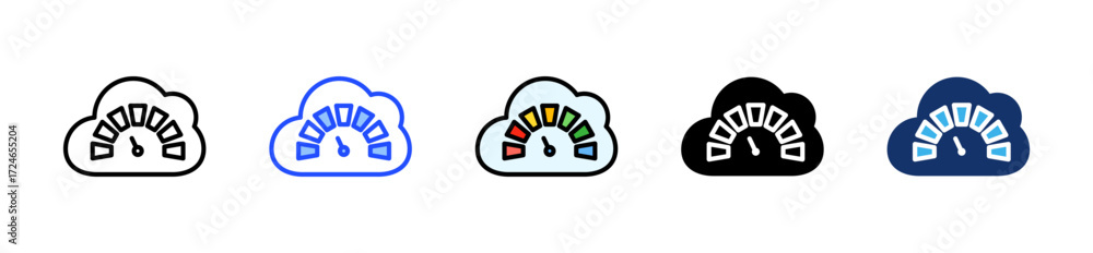 Fototapeta premium Performance Monitoring Icon Collection With Multiple Styles