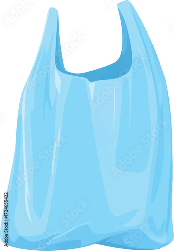 blue plastic bag