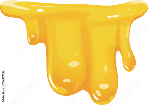 yellow paint dripping