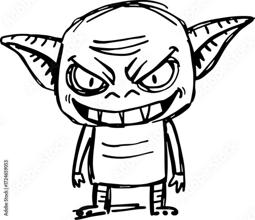 Cartoon Goblin Monster Illustration