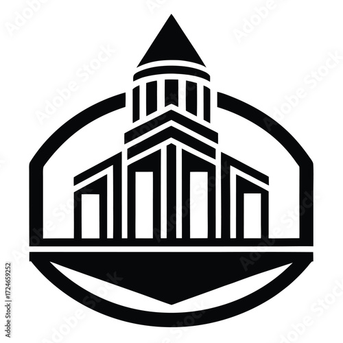 villa vector icon on white background