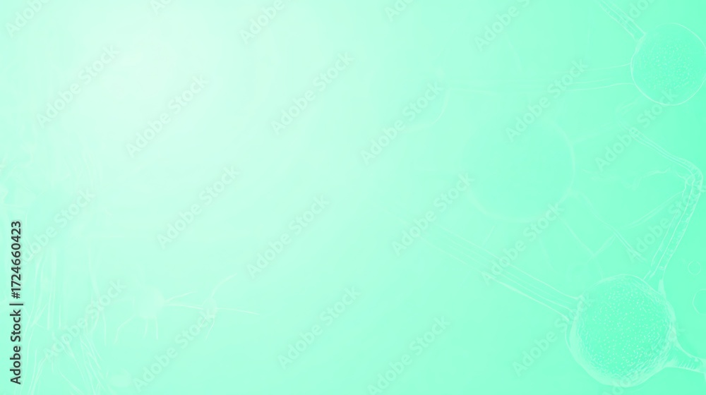 Fototapeta premium Science Network Connecting Nodes on a Green Abstract Background