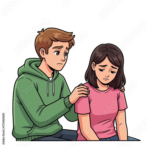 Comforting Friend Offering Support and Empathy
