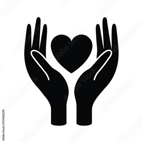 Charity Donation Hands Icon