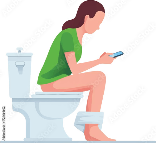woman in toilet