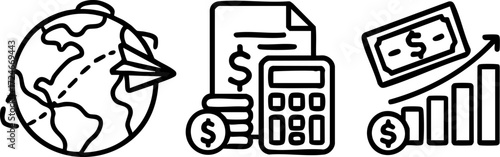Global Business Finance and Growth Icons 2.