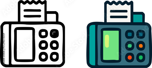 POS Terminal with Receipt Icon.